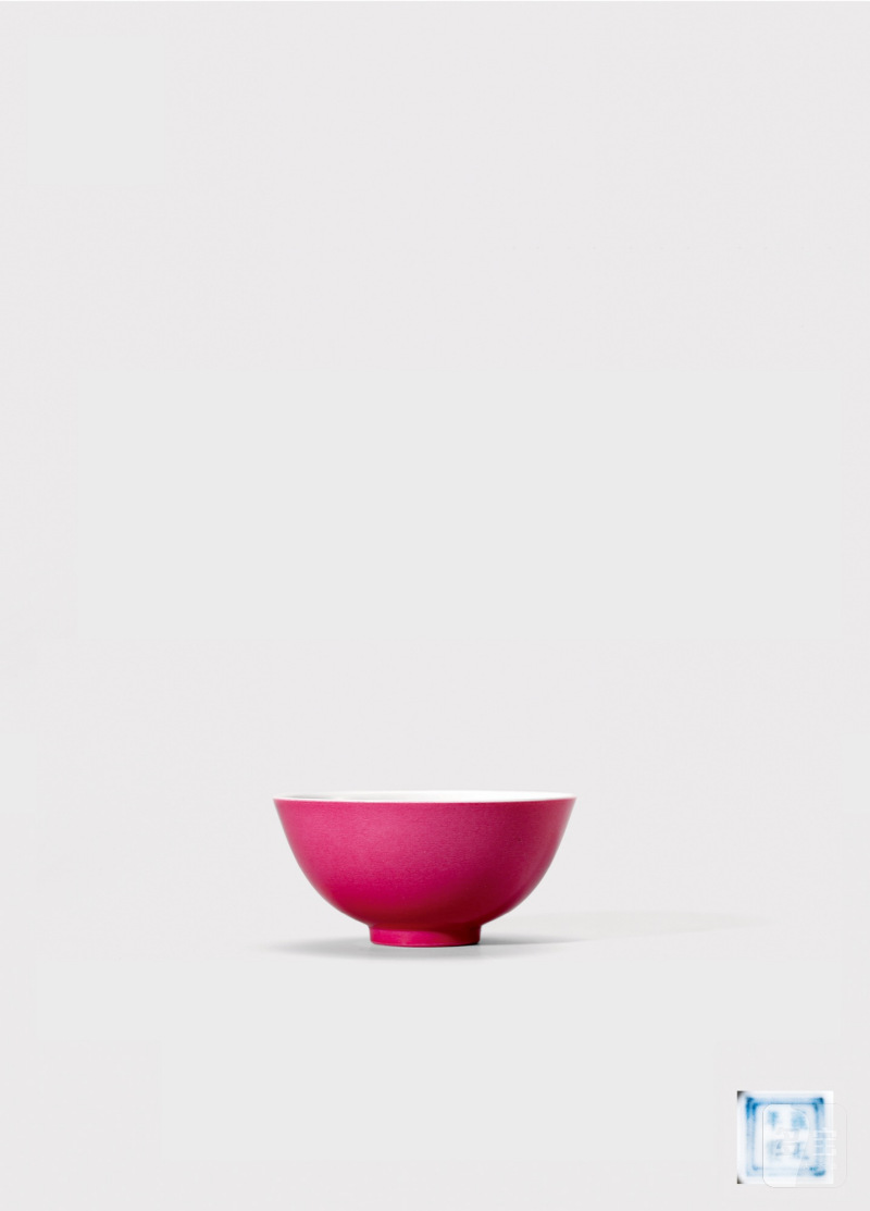 清雍正·胭脂红釉小杯